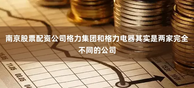 南京股票配资公司格力集团和格力电器其实是两家完全不同的公司